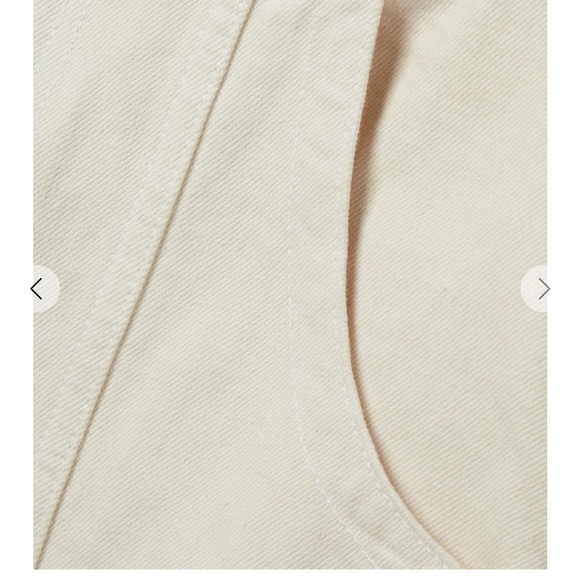 Khaite Caroline Canvas Midi Skirt, White Denim, size 24 - Picture 6 of 11